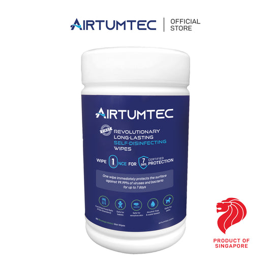 Airtumtec Long Lasting Self-Disinfectant Wipes (80 sheets)