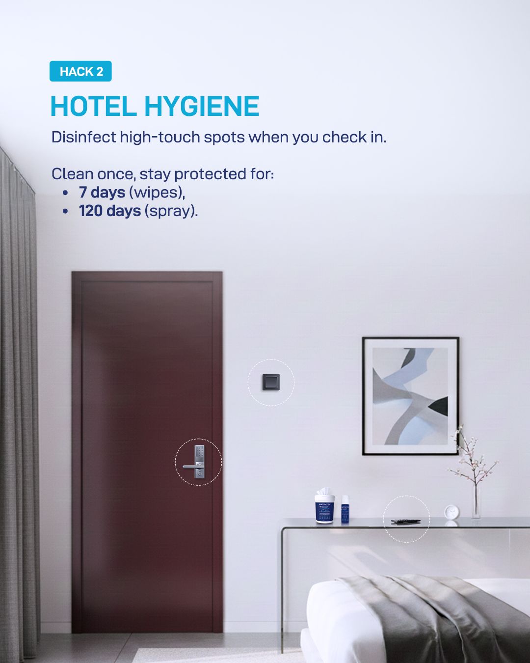 Airtumtec Long-Lasting Self-Disinfecting Wipes (40 sheets)