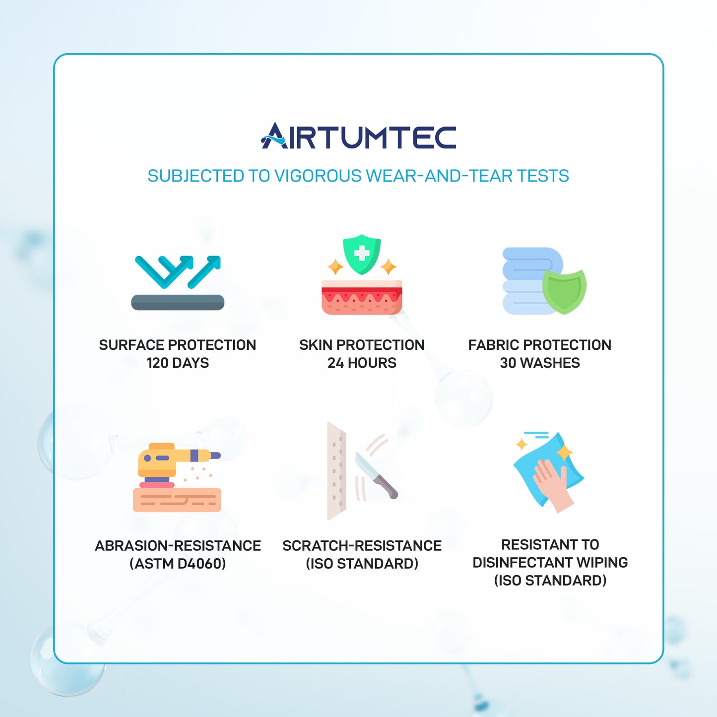 Airtumtec Long-Lasting Self-Disinfecting Wipes (40 sheets)