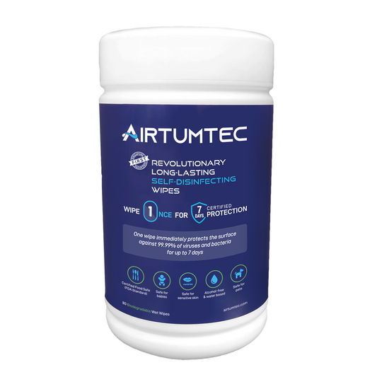 Airtumtec Long Lasting Self-Disinfectant Wipes (80 sheets)