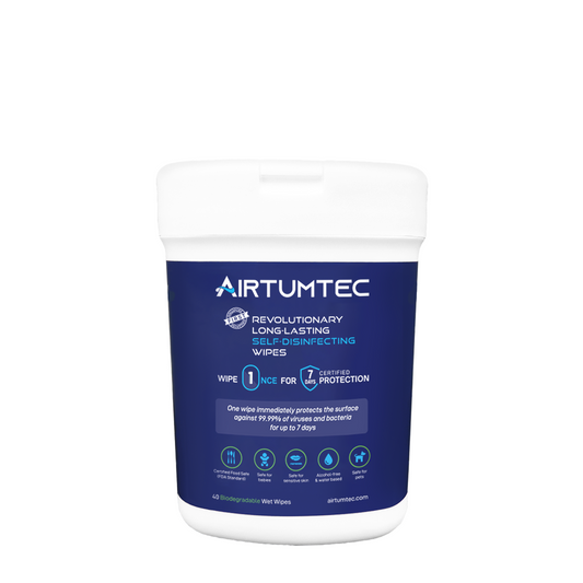 Airtumtec Long-Lasting Self-Disinfecting Wipes (40 sheets)