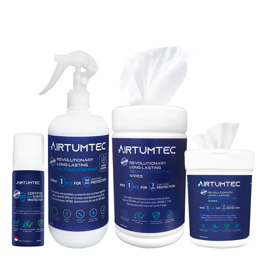 AirTumTec Starter Bundle with Wipes, Sprays for Home and Travel
